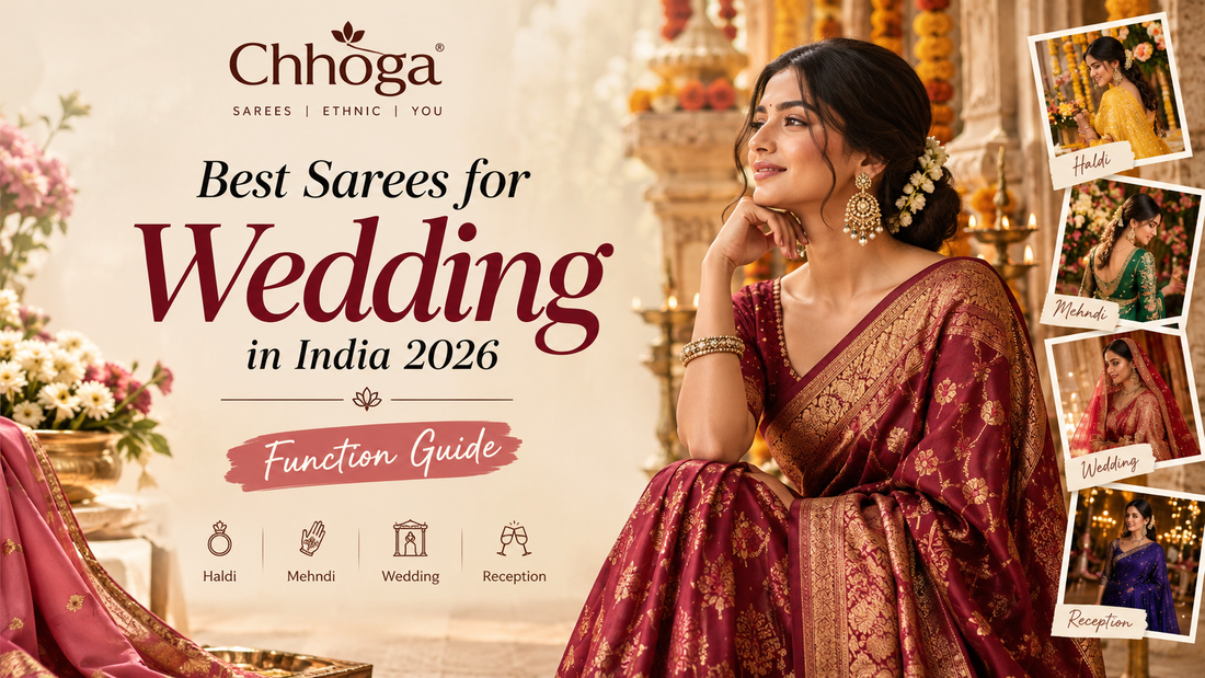 Best Sarees for Wedding in India 2026: Function Guide