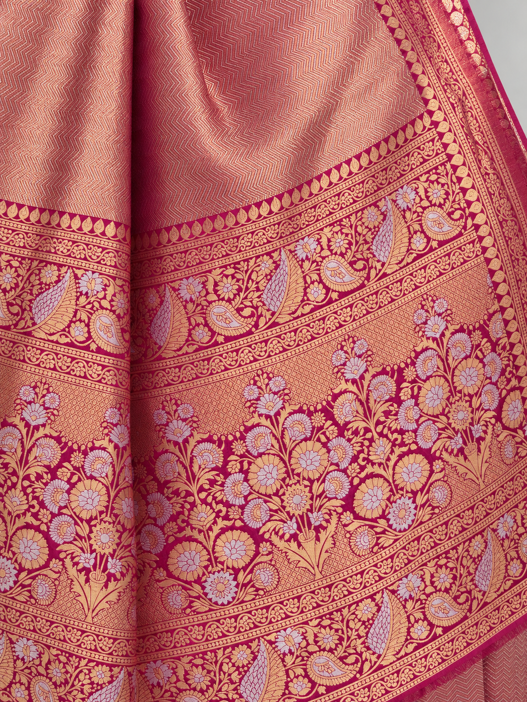 rosewood wine uppada pure silk saree with floral nakshatra border