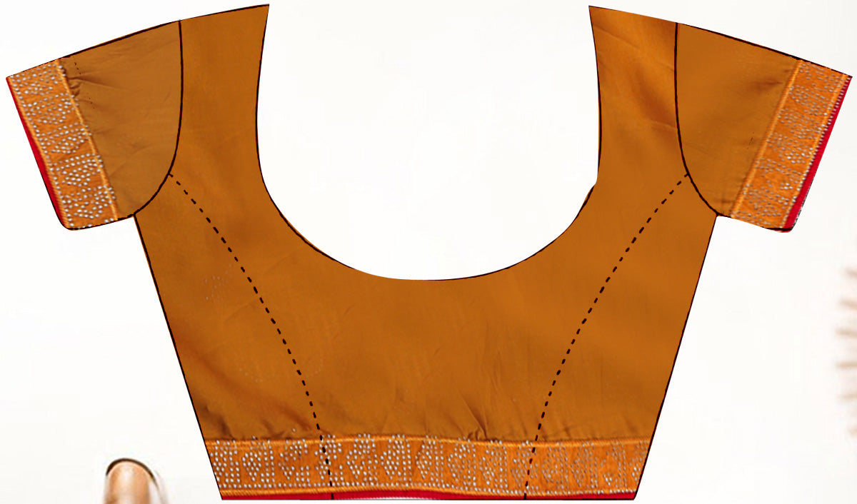 Mustard Gold Rangoli Silk Saree