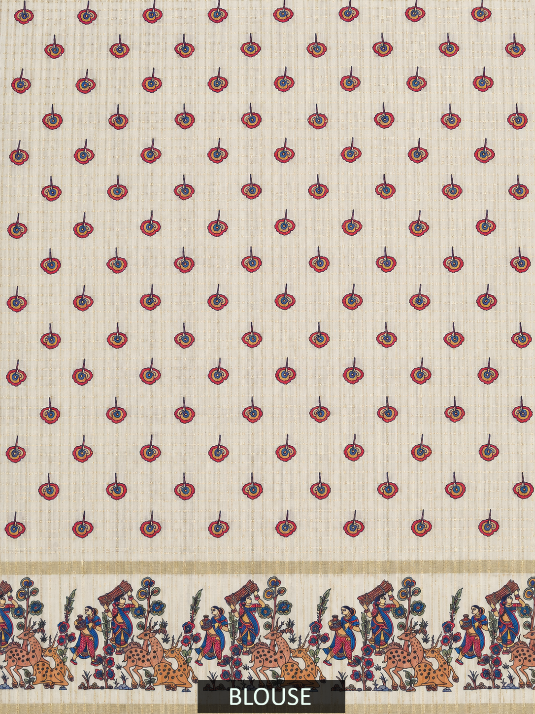 heritage folk art tussar silk saree – sage green