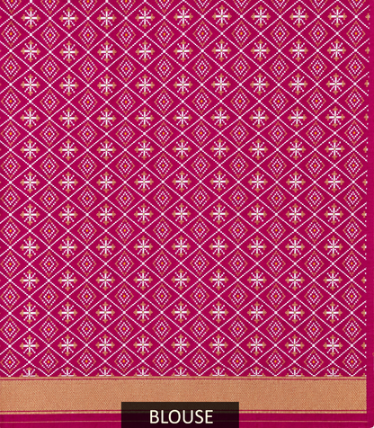 Wine Silk Gala Patola Broad Border Saree