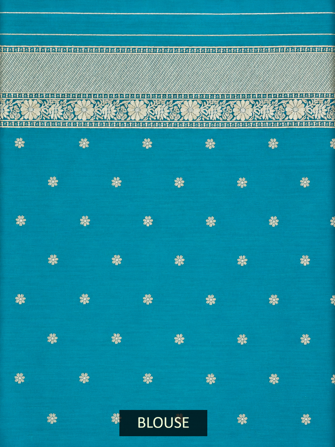 aqua blue pure mashru silk handwoven banarasi saree with rich zari border