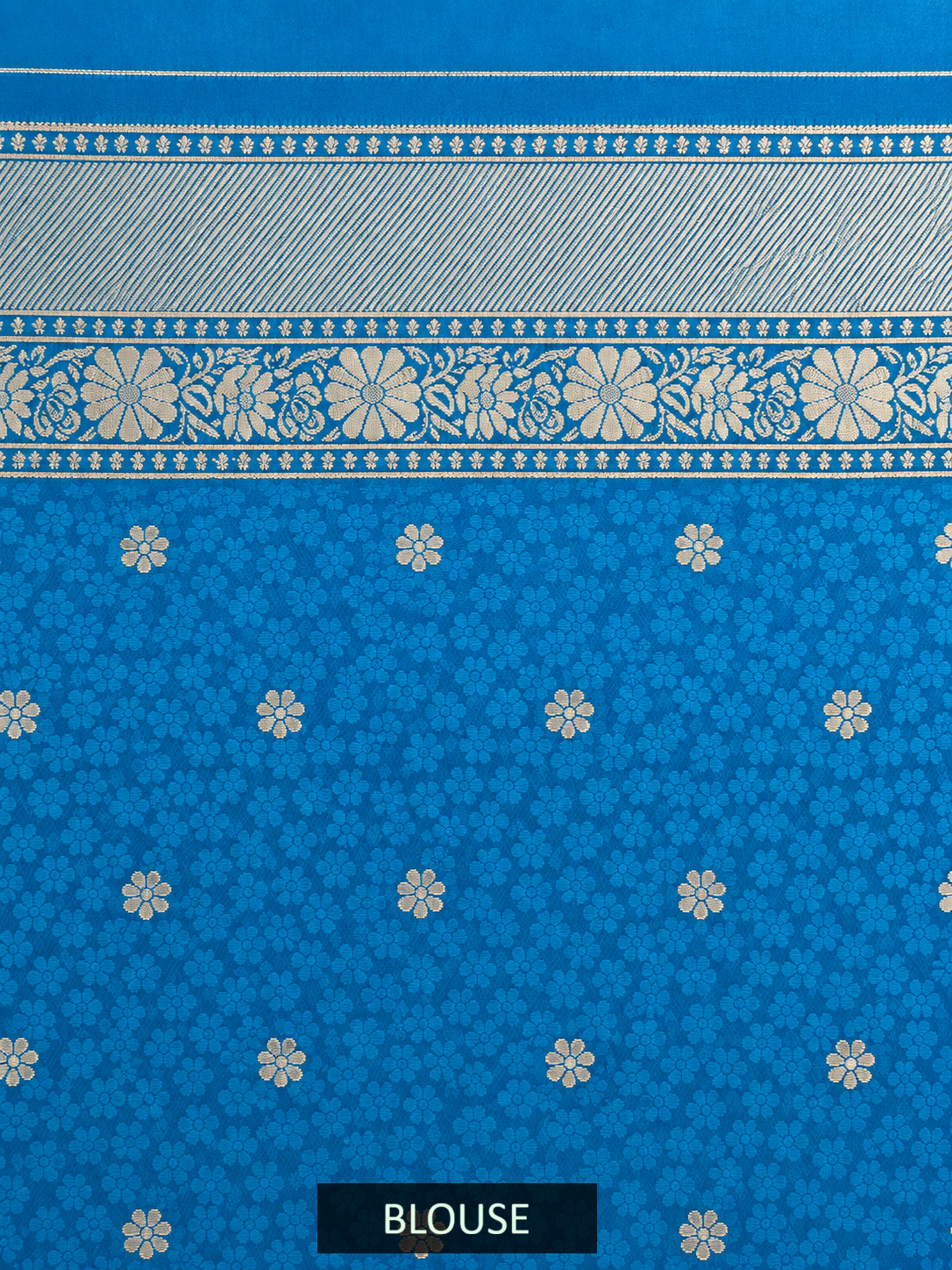 royal blue pure mashru silk handwoven banarasi saree with rich zari border